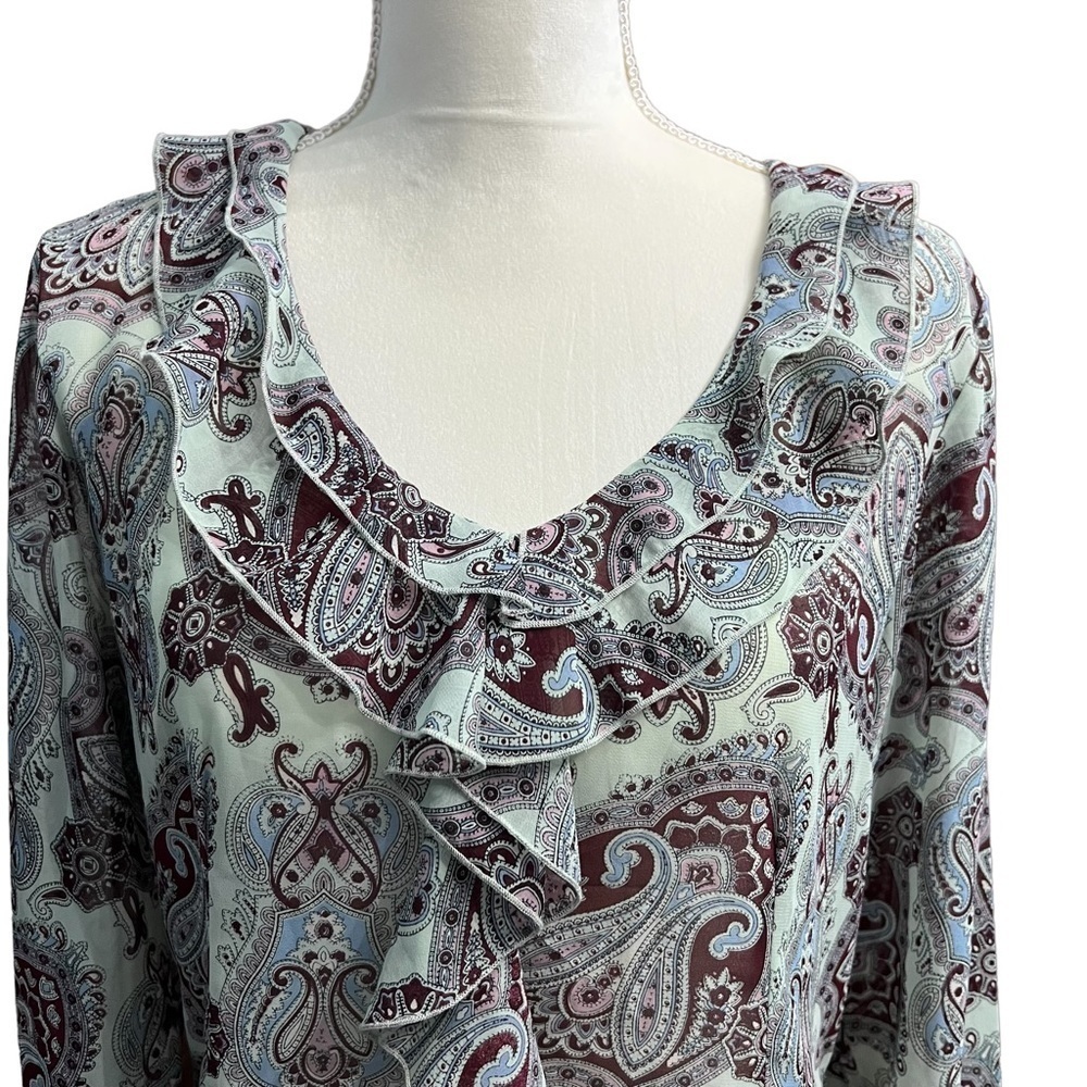 Lucky Brand (EUC) Women’s Long Sleeve Top Size Large - Picture 7 of 8